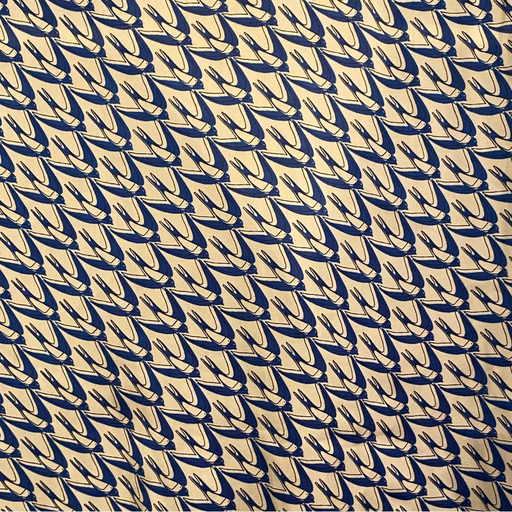 Alfani blue cardigan with bird/swallow pattern on the inside and back - Picture 3 of 4